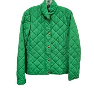 Lauren Ralph Lauren Vibrant Green Quilted Puffer Jacket